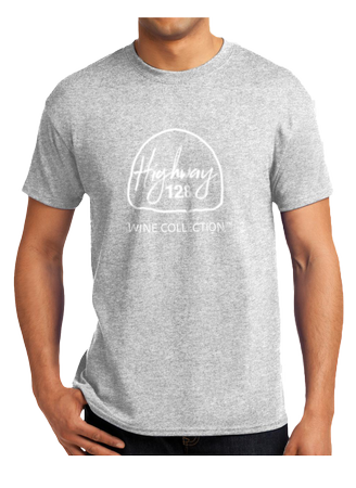 H128 Unisex T-Shirt (Gray/White Logo)